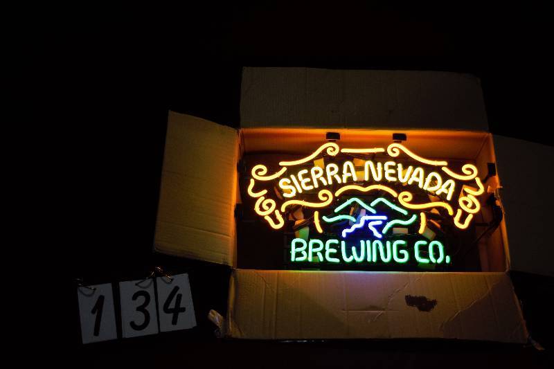 lot 134 image: Sierra Nevada - Brand New in Box, Beautiful Multi-colored neon sign