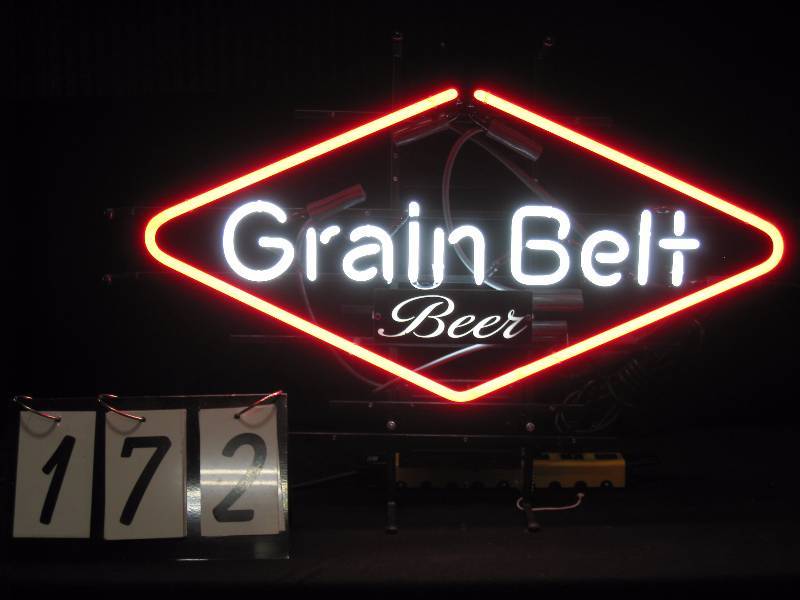 lot 172 image: Grain Belt Beer neon