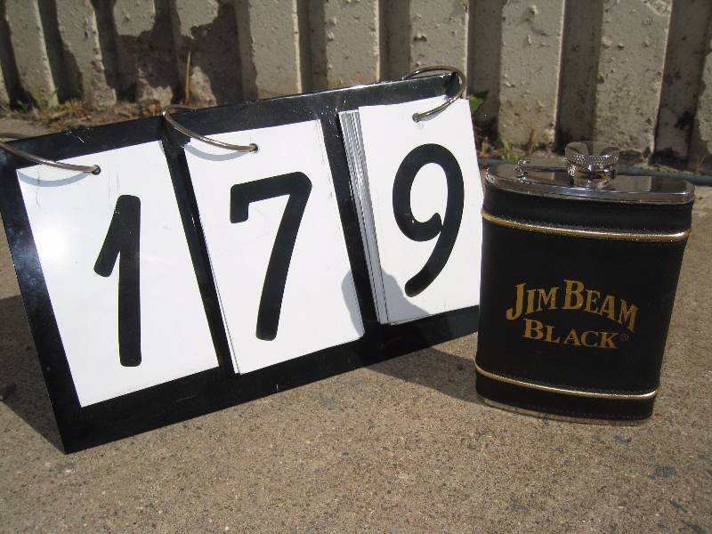 lot 179 image: Jim Beam flask - never used