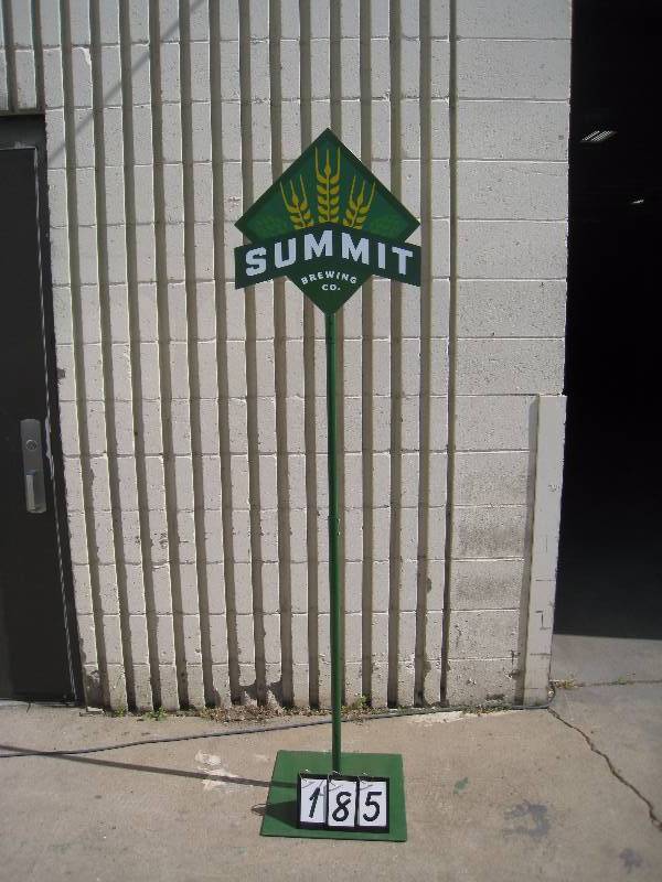 lot 185 image: Summit Beer standing metal sign - double sided