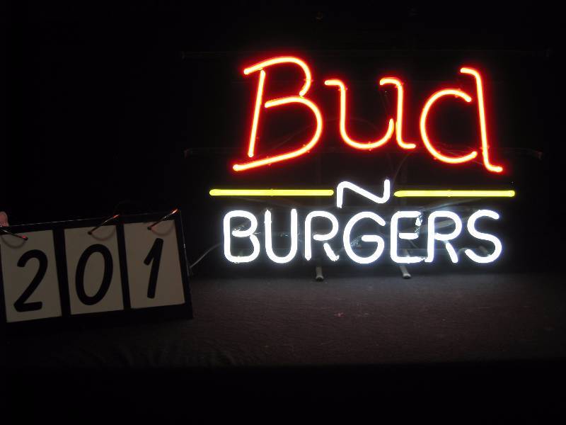 lot 201 image: Bud N Burgers neon
