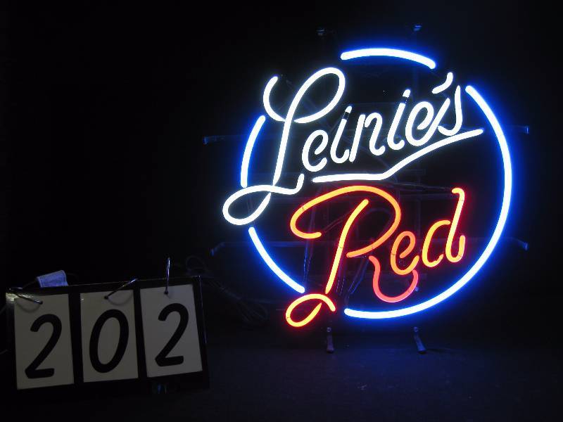 lot 202 image: Leinies Red neon