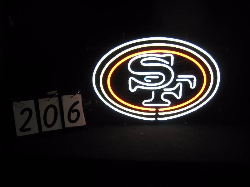 lot 206 image: San Franciso SF 49ers, neon sign