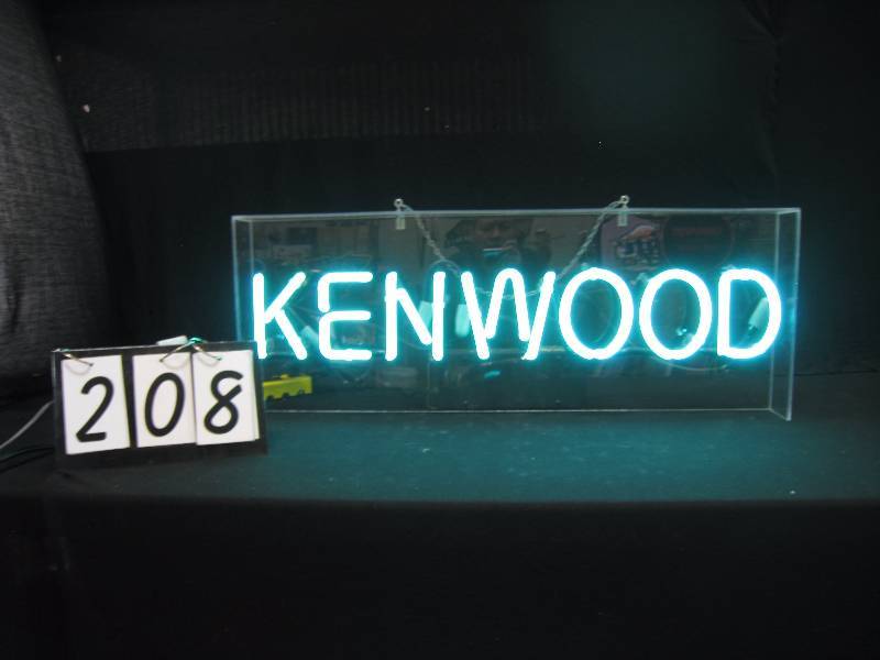lot 208 image: Kenwood neon mounted on clear acrylic background