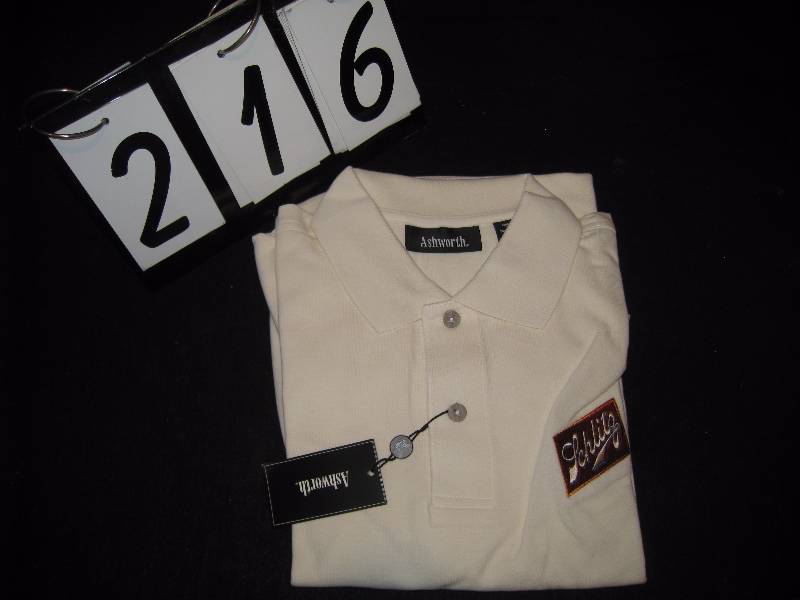 lot 216 image: Schlitz polo style shirt, Ashworth brand, new in bag - opened for photos