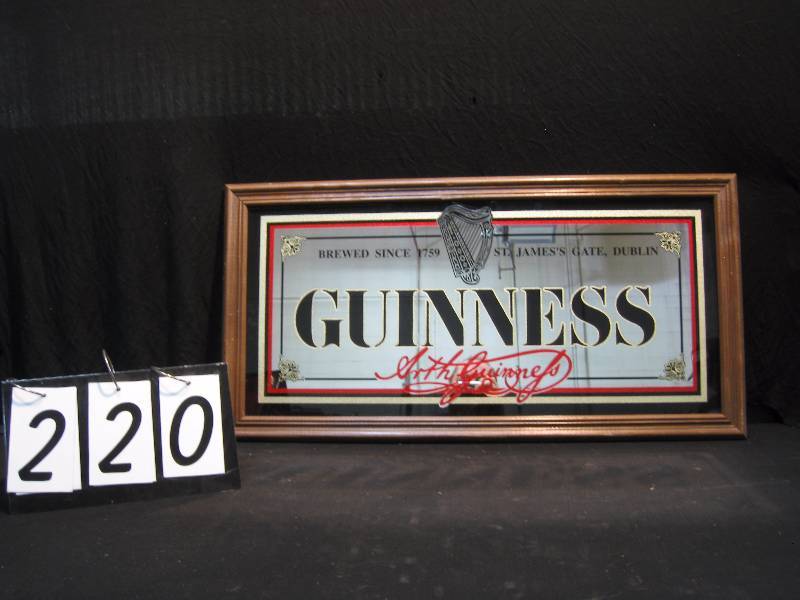 lot 220 image: Guinness mirror