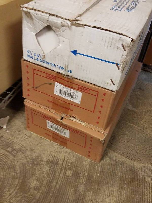 lot 75 image: 3 boxes of tiles