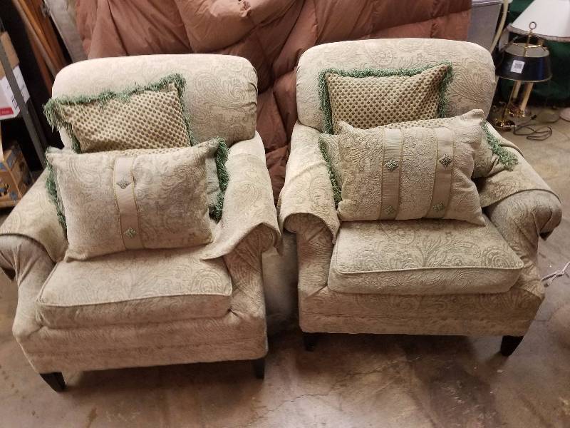 lot 13 image: Two Matching Formal Chairs