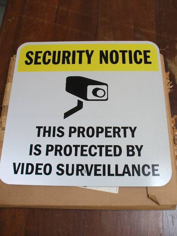 METAL SECURITY SIGNS