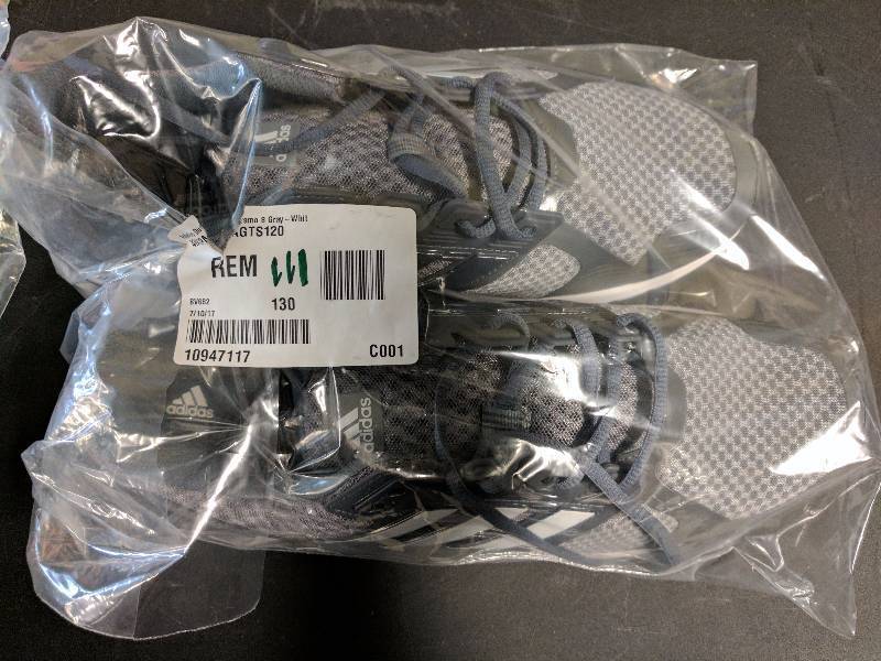 lot 111 image: adidas Mens Duramo 8 Running Shoe Gray-White - 12