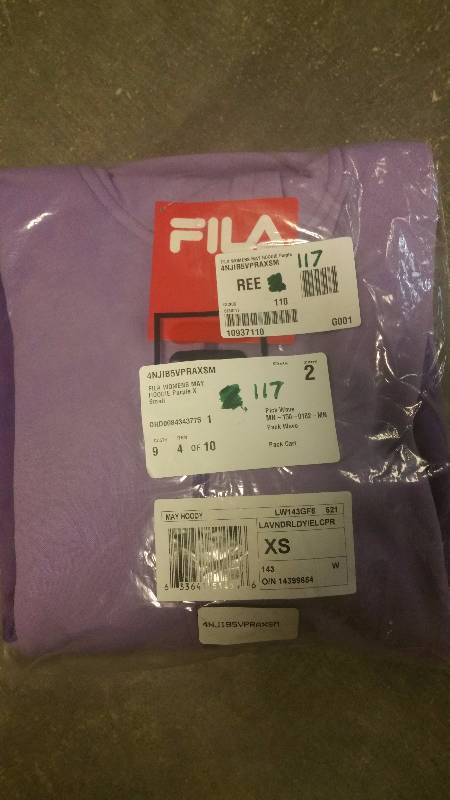 lot 117 image: Fila May Womens Hoodie Purple - X Small