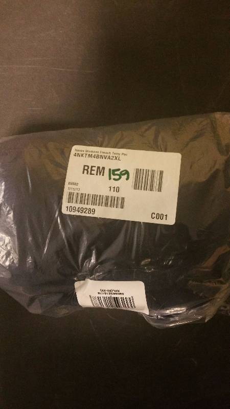 lot 159 image: Hanes French Terry Capri Navy - 2XL