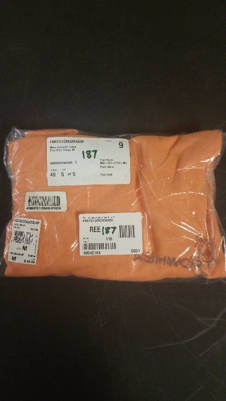 lot 187 image: Ashworth Mens Combed Cotton Pique Polo Shirt Mango - M