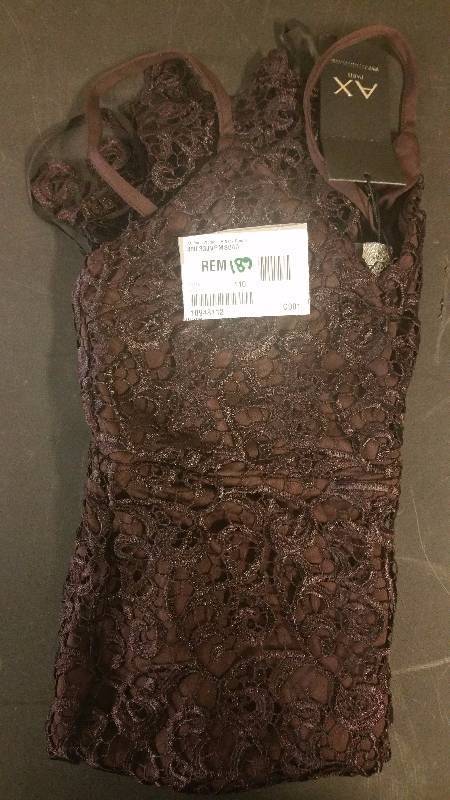 lot 189 image: AX Paris Womens V Neck Crochet Midi Dress Plum - 4