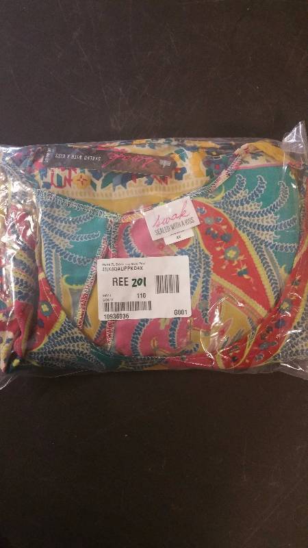 lot 201 image: SWAK Womens Plus Sylvia Top Multi Print - 4X