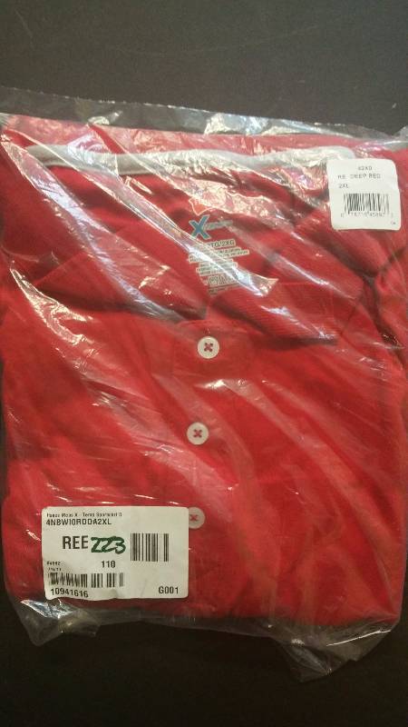 lot 223 image: Hanes Mens X-Temp Sportshirt Deep Red - 2XL