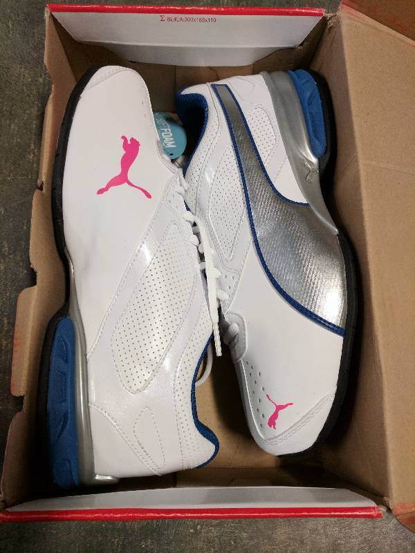 lot 56 image: Puma Womens Tazon 6 FM Running Shoe Wide White-Silver-Pink - 8.5