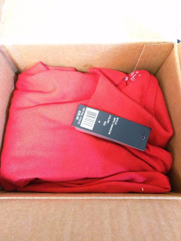 lot 666 image: Galaxy by Harvic Mens Short-Sleeved Pique Polo Shirt Red - M