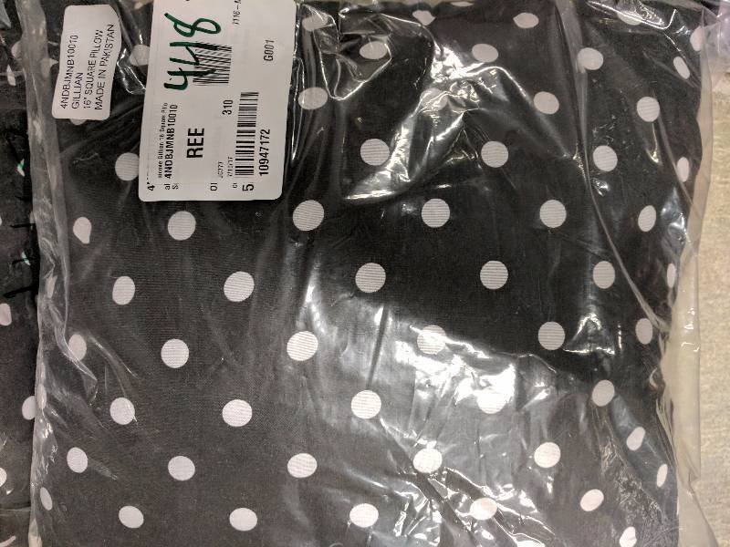 lot 448 image: alcove Gillian 16 Square Pillow - BlackWhite Pillow ONLY