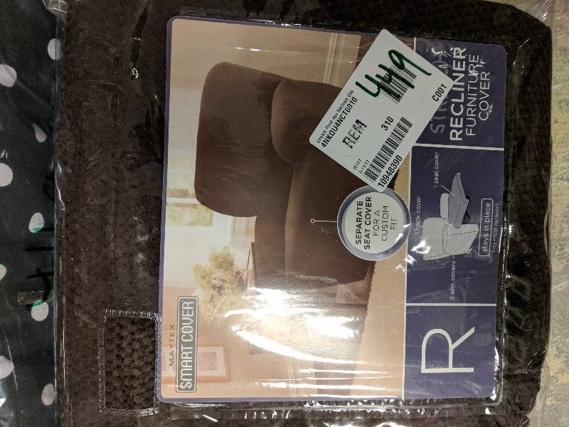 lot 449 image: Maytex Stretch Pixel 4-Pc. Recliner Slipcover Chocolate