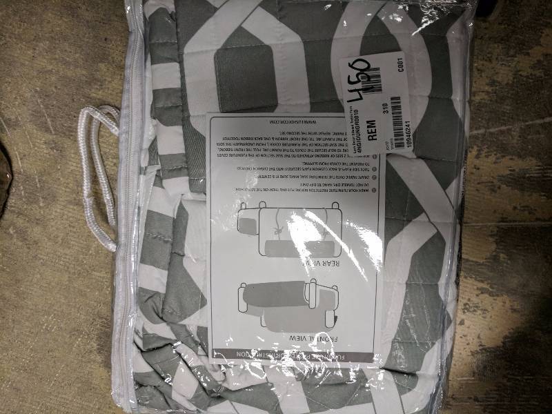 lot 450 image: Lush Decor Edward Trellis Loveseat Protector Gray