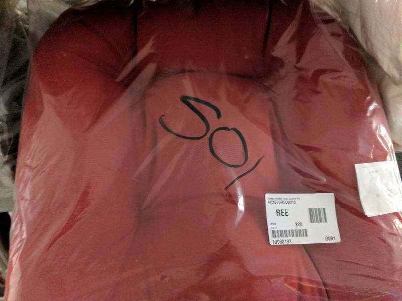 lot 501 image: Jordan Wicker Chair Cushion Red