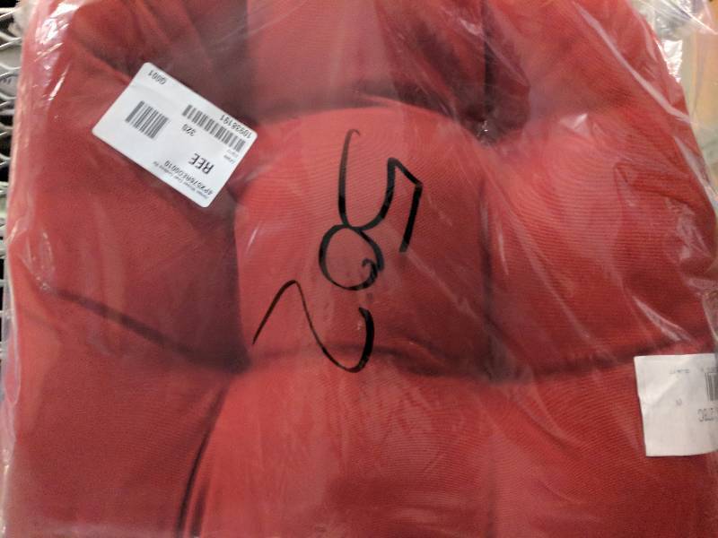 lot 502 image: Jordan Wicker Chair Cushion Red