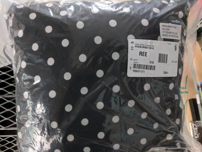 lot 515 image: alcove Gillian 16 Square Pillow - BlackWhite Pillow ONLY