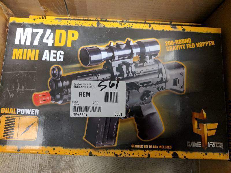 lot 561 image: Crosman Game Face M74 .177-Caliber6mm Airsoft BBPellet Gun