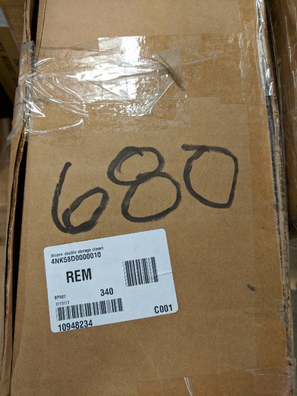 lot 680 image: alcove Double-Door Storage Closet