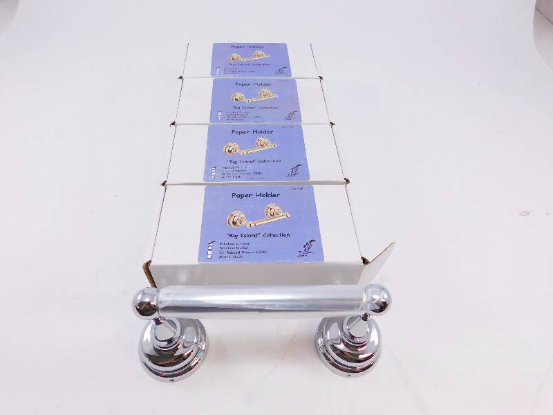 (4) Polished Chrome Paper Holder (Toilet Paper Holders)