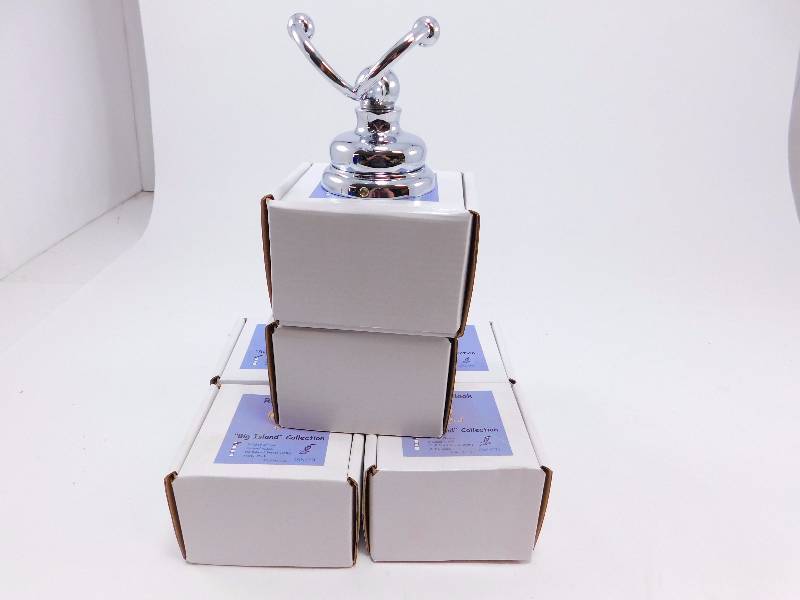 (6) Polished Chrome Double Robe Hooks