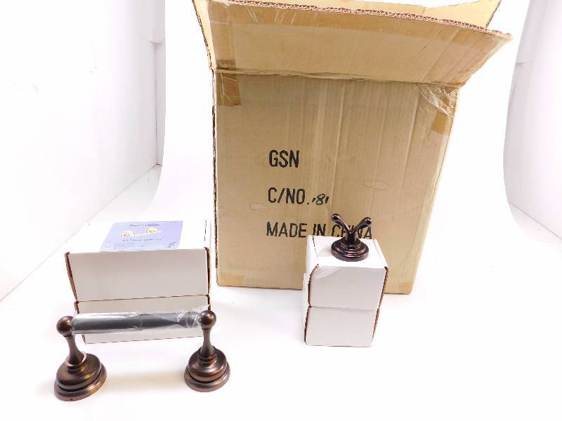 (40) Oil Rubbed Bronze Double Robe Hooks  (2) Toilet Paper Holders