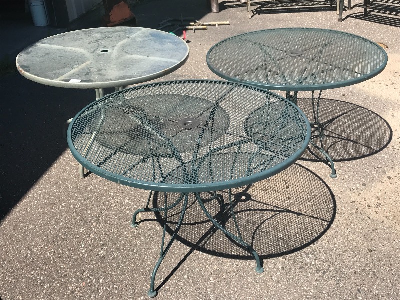 lot 36 image: (3) Patio Tables