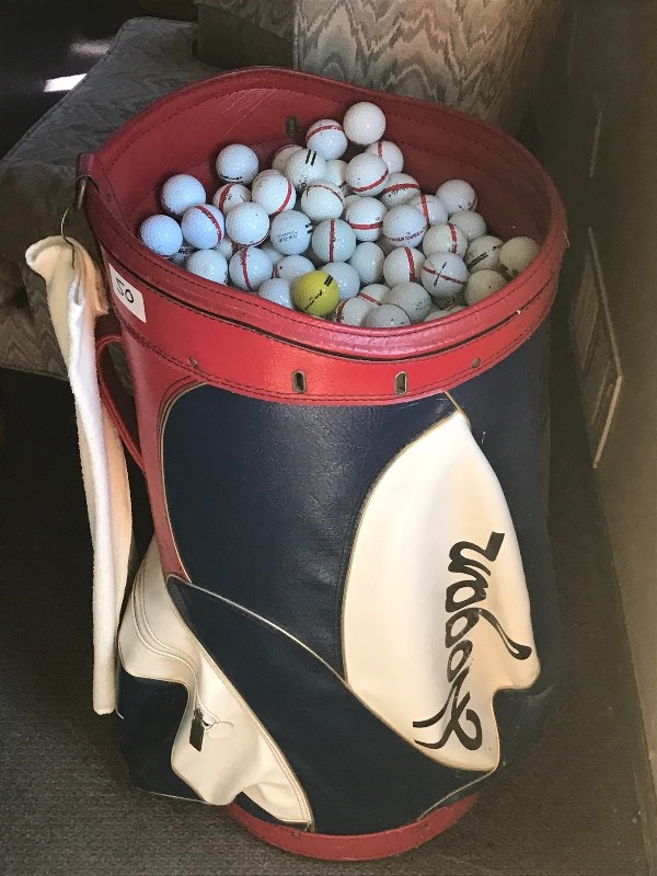 lot 50 image: Huge Golf Bag Ball Bin---FULL