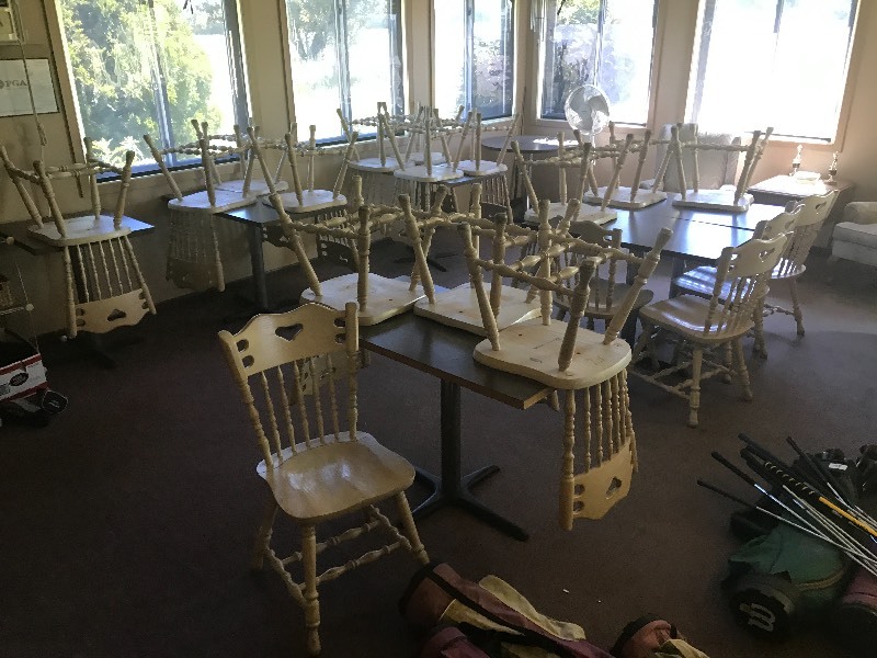 lot 54 image: (7) Tables & (19) Matching Chairs