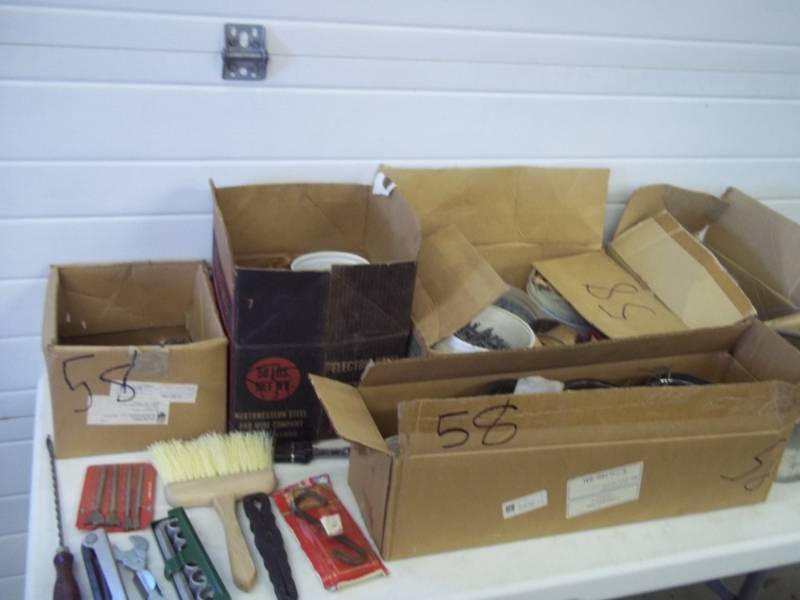 Hand Tools, Brush, Very Large Assortment of Nails,