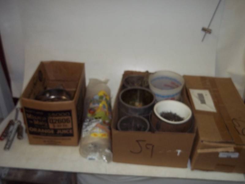 Assorted Hand Tools, Box of Training Wheels, Plastic Sheeting, Box of Plumbing Parts, Large Assortment of Nails
