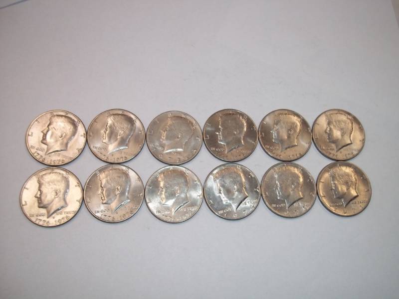 12  KENNEDY HALF DOLLARS