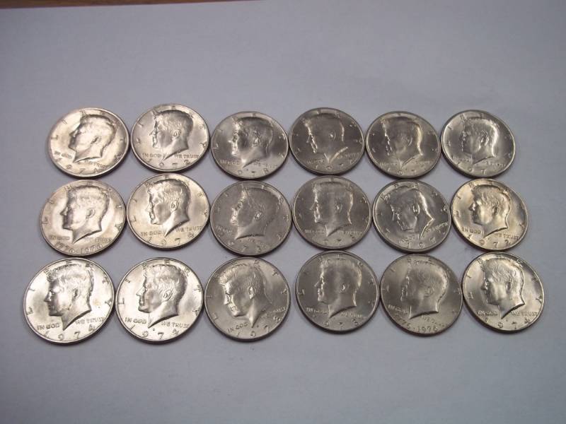 18  KENNEDY HALF DOLLARS