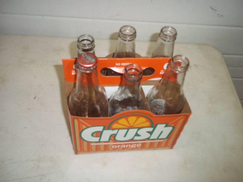 6 Pack Glass Bottles Crush with Cardboard