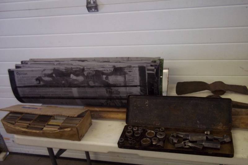 Pickaxe Head, SpadeAxe Head, Pair of Axe Handles, Vintage Tile Samples, Vintage Socket Set