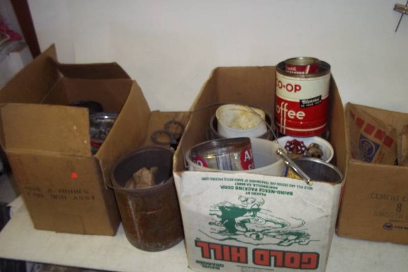 American Brand Box of Nails, Large Box of Assorted Nails, Plumbing Supplies, Assorted Hardware, Nails, 40 psi Air Gauge