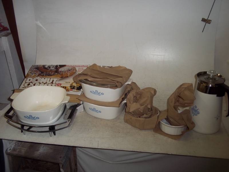 Coffeepot, Portable Heater Stove with Crock, Set of Crock Dishes, Donut Express Pan