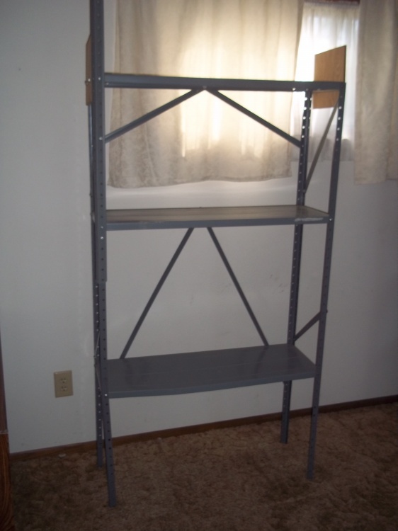 3 Shelf Metal Shelf  36 W x 65 H x 12 D