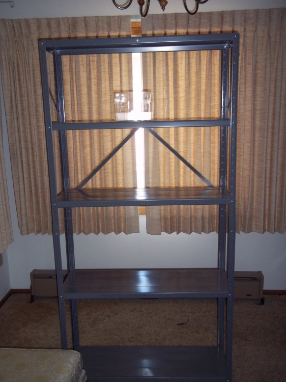 5 Shelf Metal Shelf  36 W x 70 H x 12 D