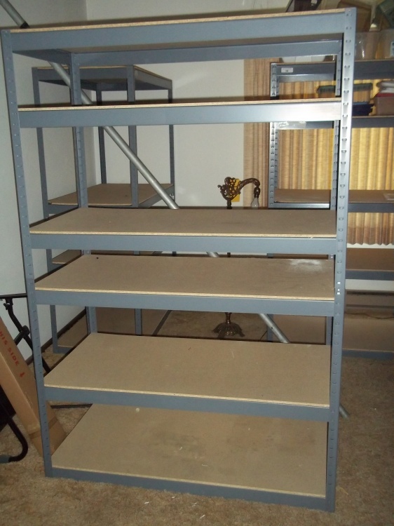 6 Shelf Metal Shelf  48 W x 71 H x 24 D
