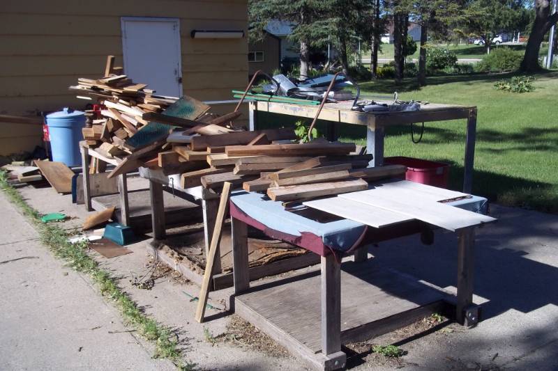 Wood Work Benches with Wood
