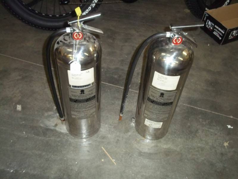 Pair of (charged) Water Charged Class A Fire Extinguishers