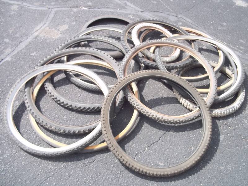 Large Group of Bike Tires some unused
